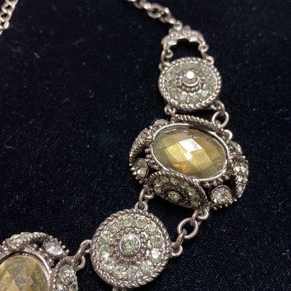 🖤Vtg💕VCLM™️ statement crystal rhinestones necklace - Picture 9 of 13